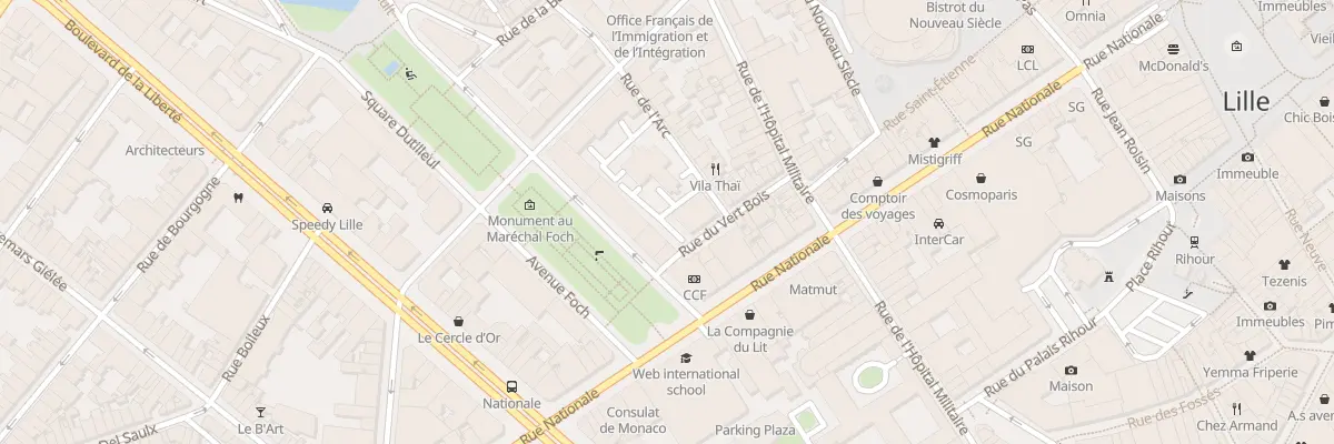 Plan du 8 Av Foch à Lille