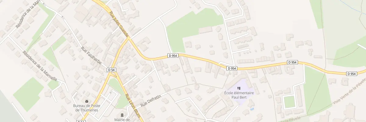 Plan du 22 Rue Emile Zola à Thumeries