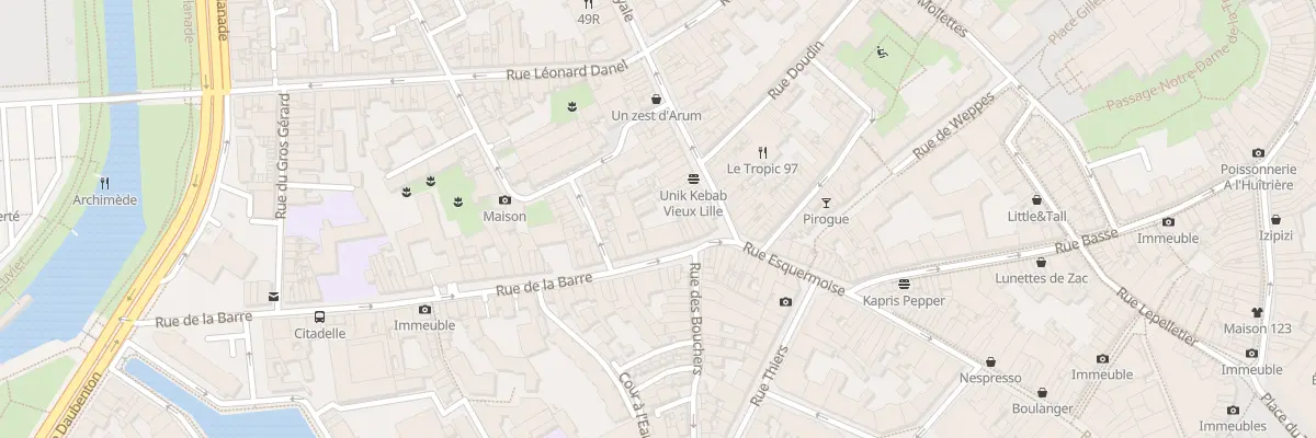 Plan du 18 Rue de la Barre à Lille
