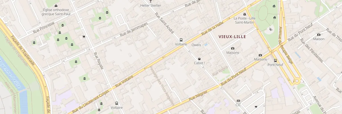 Plan du 7B Rue Voltaire à Lille