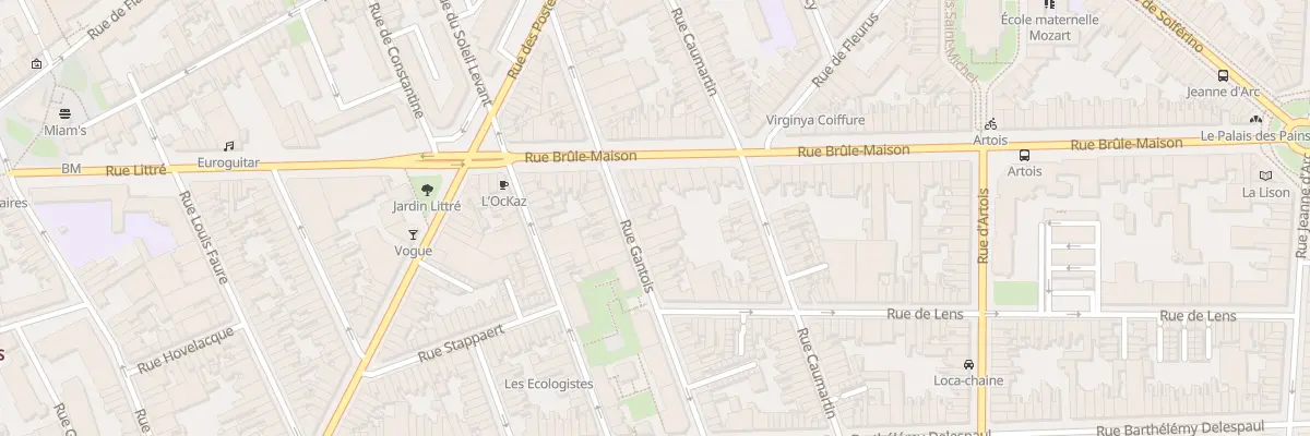 Plan du 31 Rue Gantois à Lille