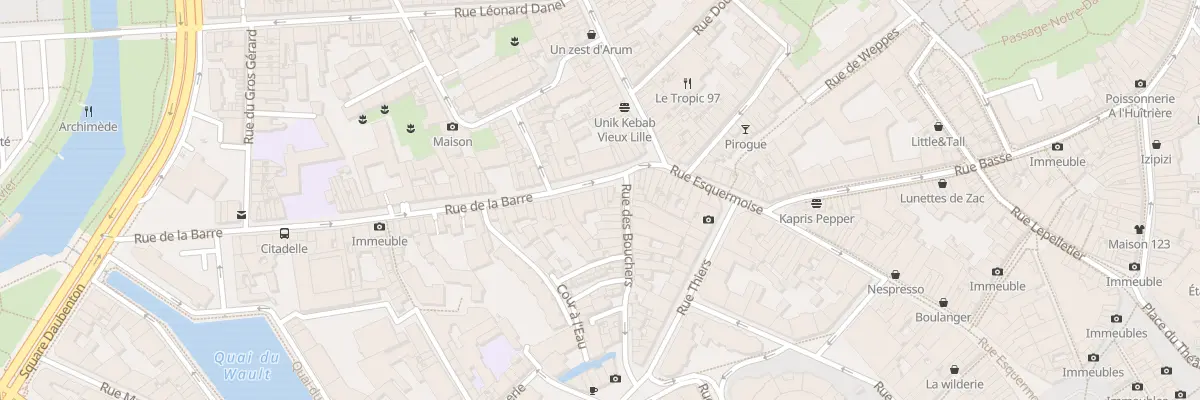 Plan du 13 Rue de la Barre à Lille