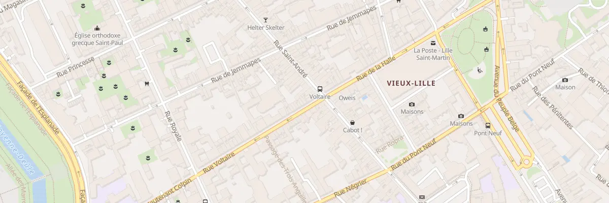 Plan du 2B Rue Voltaire à Lille