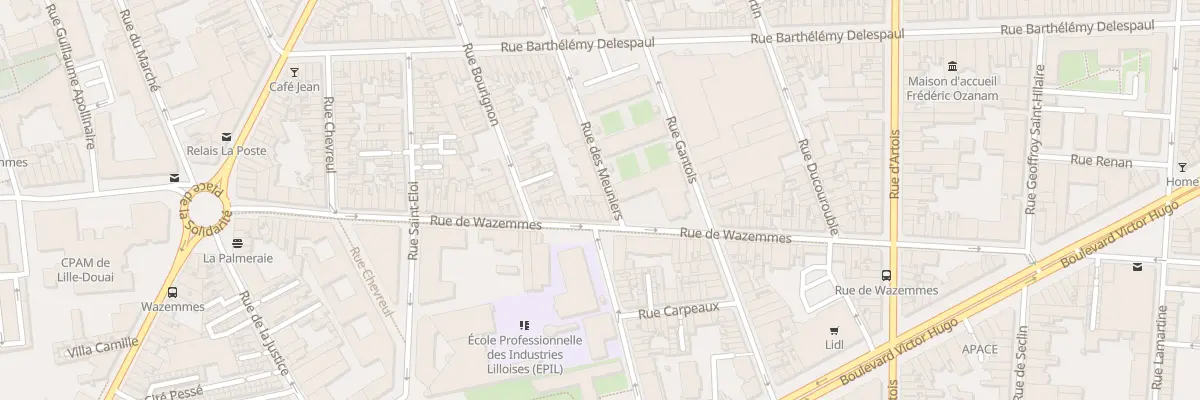 Plan du 78 Rue des Meuniers à Lille