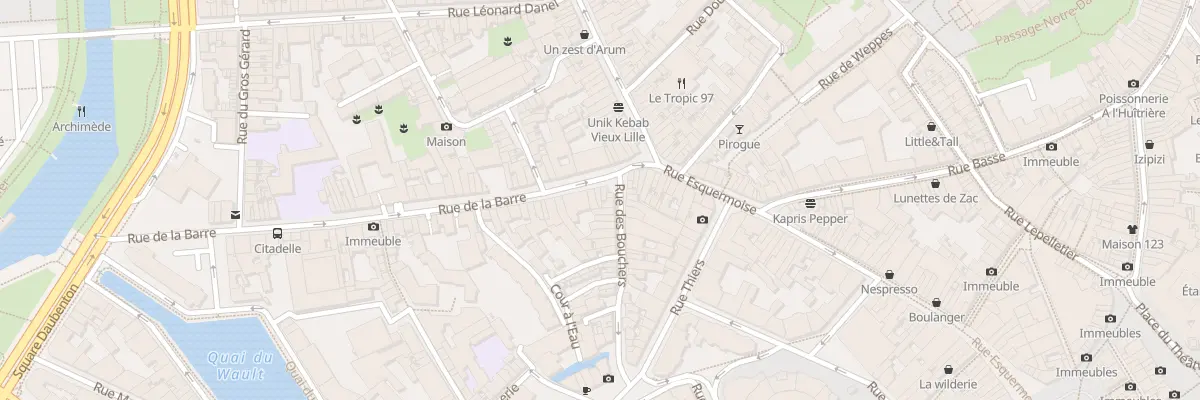 Plan du 9 Rue de la Barre à Lille