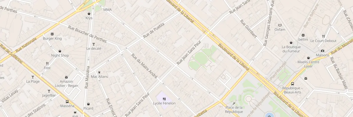 Plan du 68 Rue Jean Sans Peur à Lille