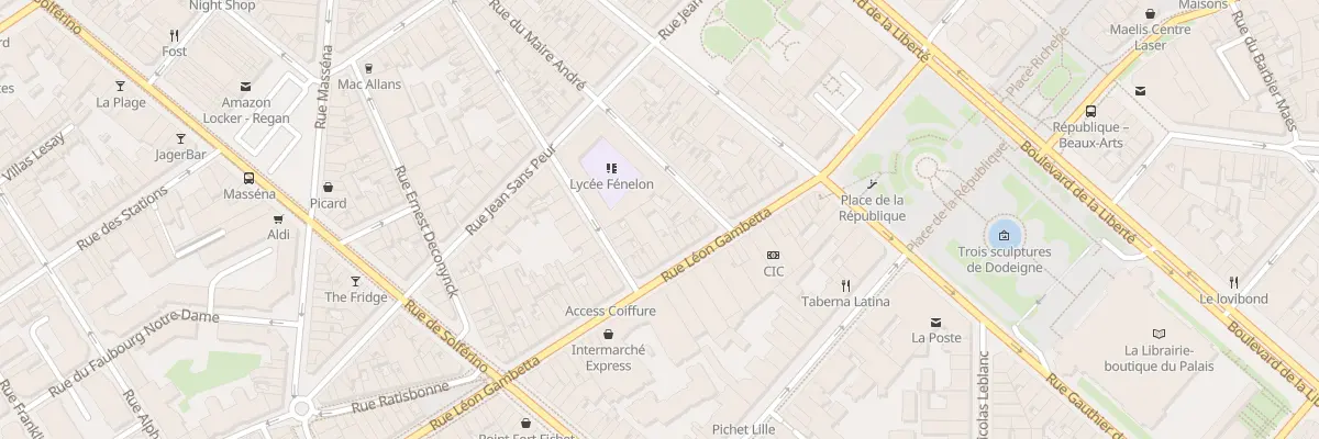 Plan du 48 Rue Léon Gambetta à Lille