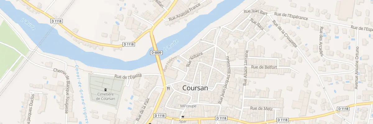 Plan du 3B Rue Voltaire à Coursan