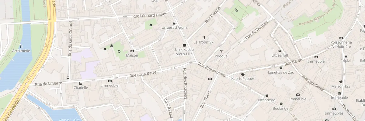 Plan du 12 Rue de la Barre à Lille