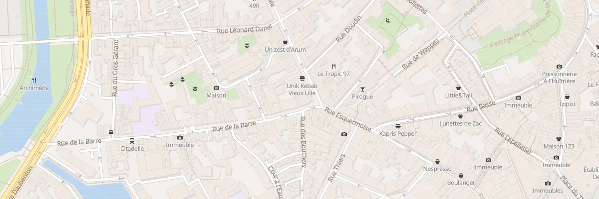 Plan du 10 Rue de la Barre à Lille