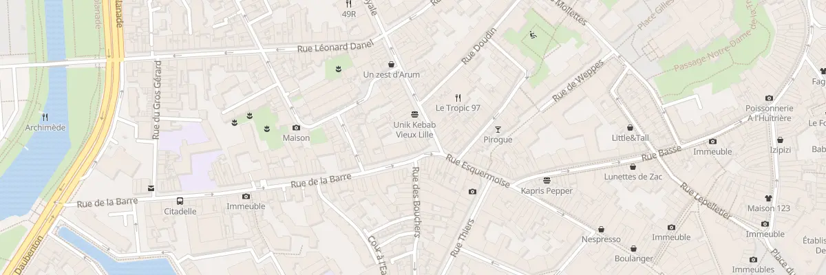 Plan du 8 Rue de la Barre à Lille