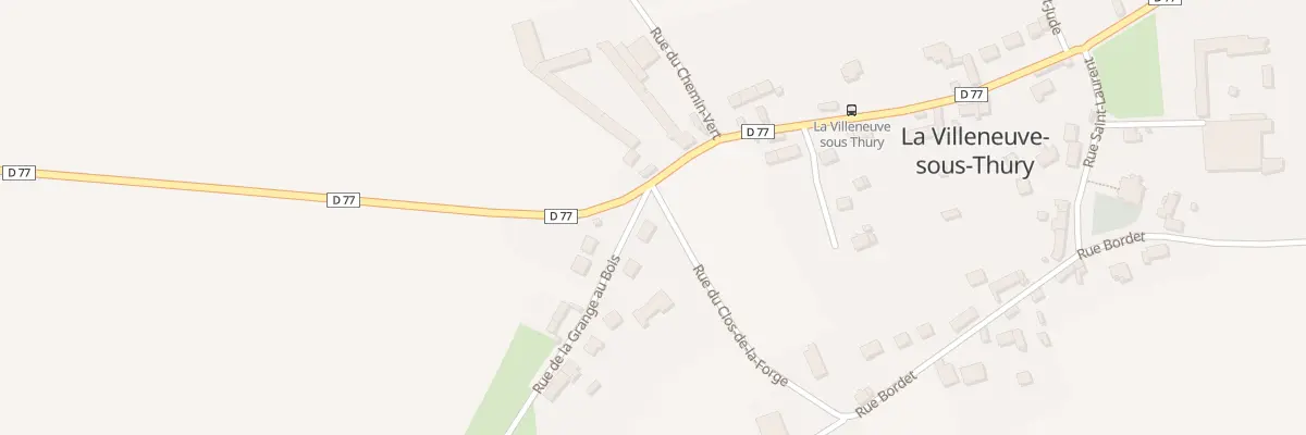 Plan du 1 Rue de la Grange aux Bois à La Villeneuve-sous-Thury
