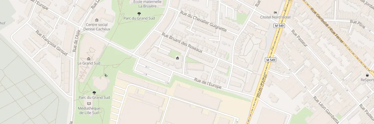 Plan de la Rue de la Seine à Lille