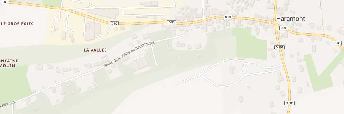 Plan du 3 Rte Vallee de Baudrimont à Haramont