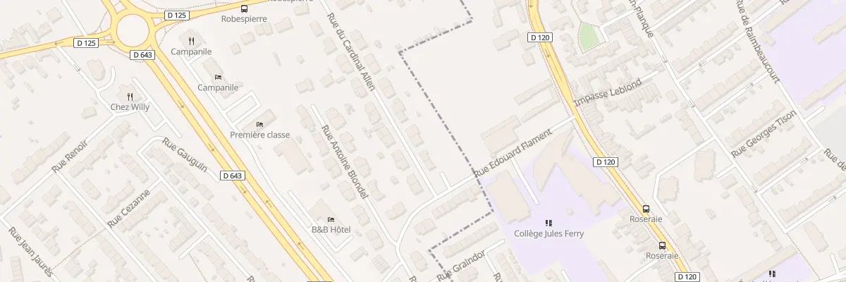 Plan du 191 Rue du Card Allen à Cuincy