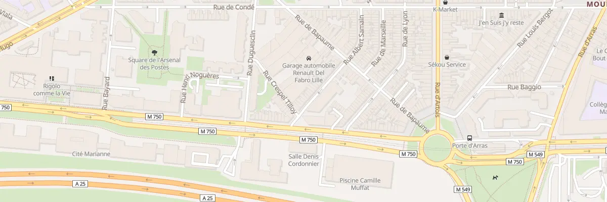 Plan du 64 Rue Albert Samain à Lille