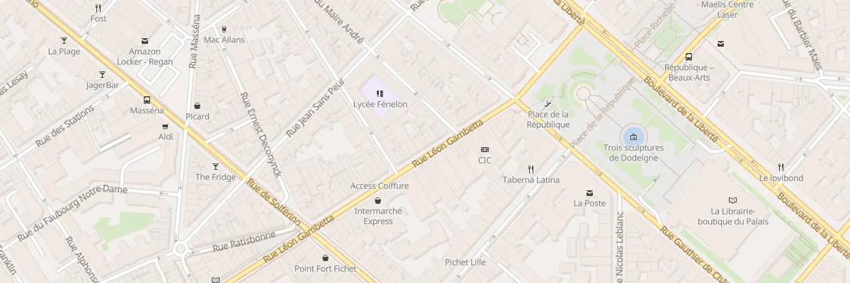 Plan du 44 Rue Léon Gambetta à Lille