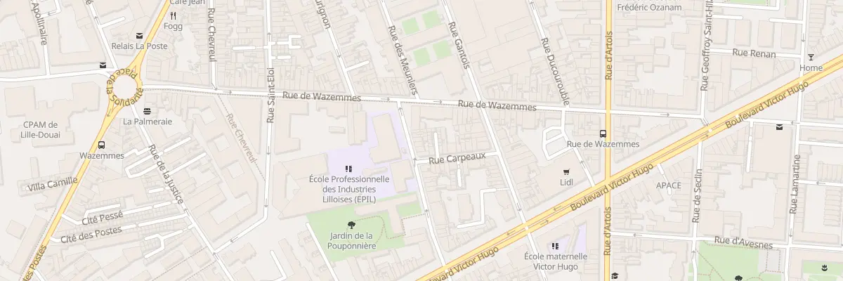 Plan du 39 Rue des Meuniers à Lille