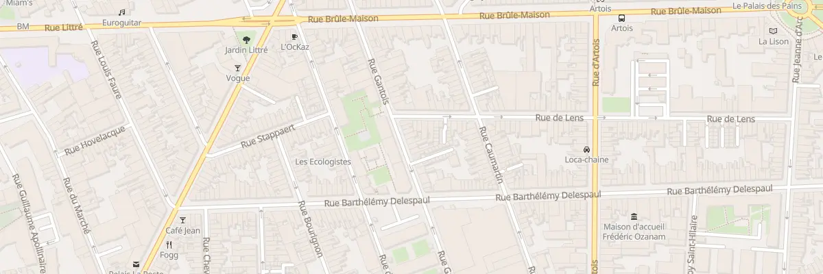 Plan du 55 Rue Gantois à Lille