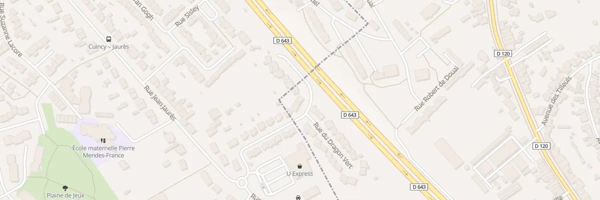 Plan du 25 Rue du Dragon Vert à Douai