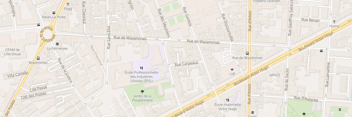 Plan du 10 Vc Prevost Rue Carpeaux à Lille