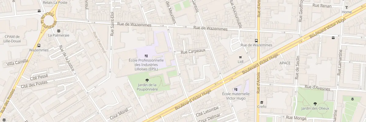 Plan du 51 Rue des Meuniers à Lille