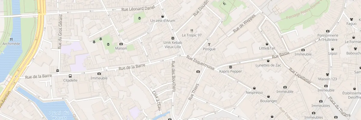 Plan du 1 Rue de la Barre à Lille