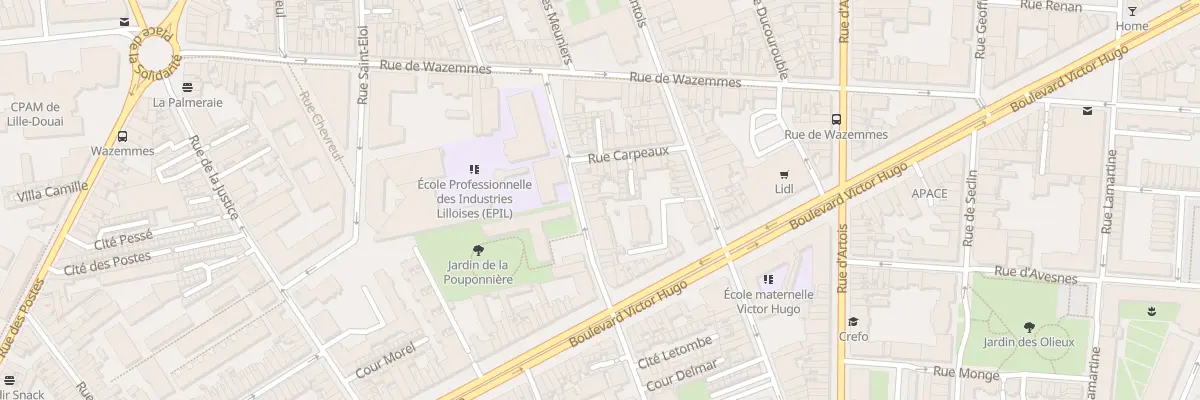 Plan du 55 Rue des Meuniers à Lille