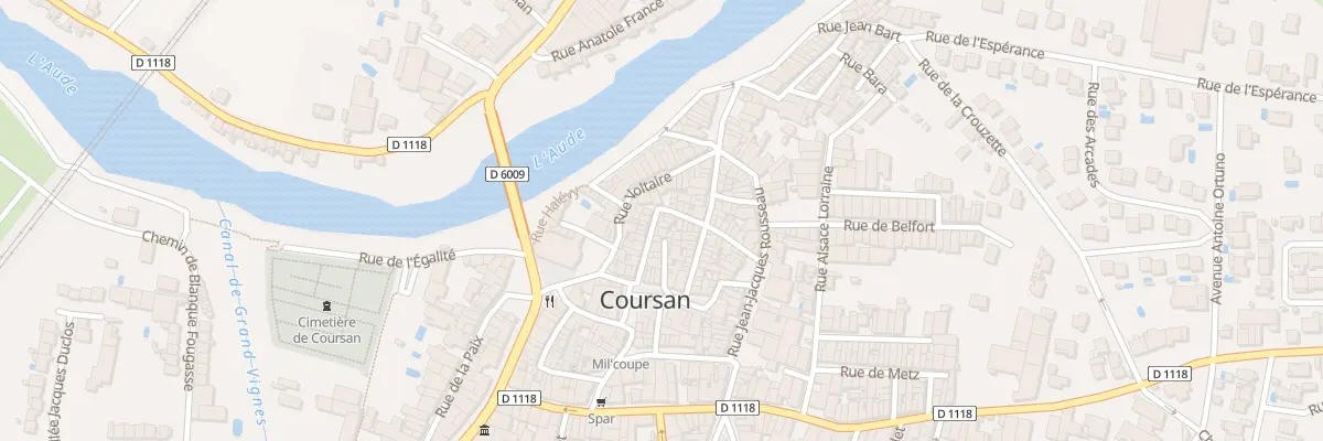 Plan du 20 Rue Rouget de L’Isle à Coursan