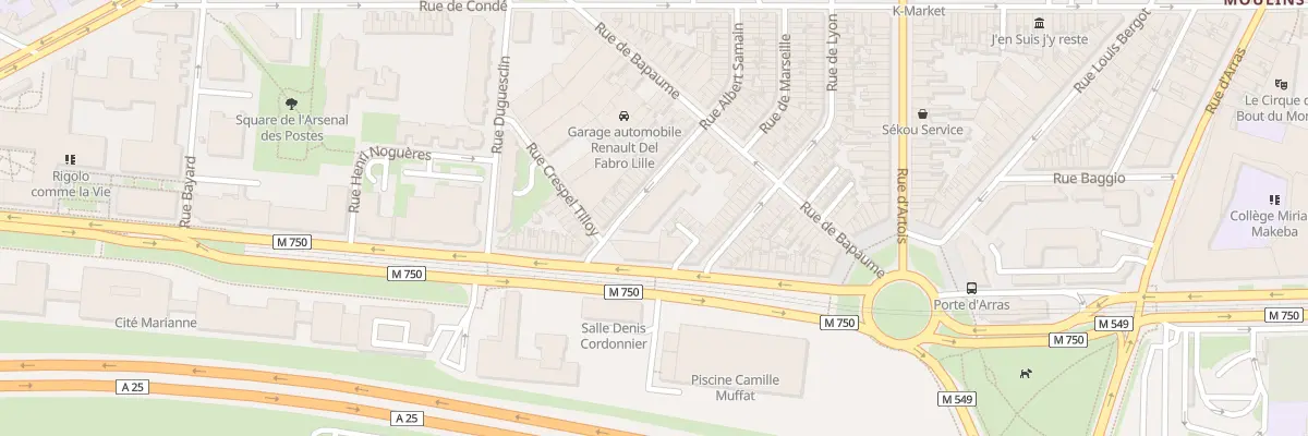 Plan du 37 Rue Albert Samain à Lille