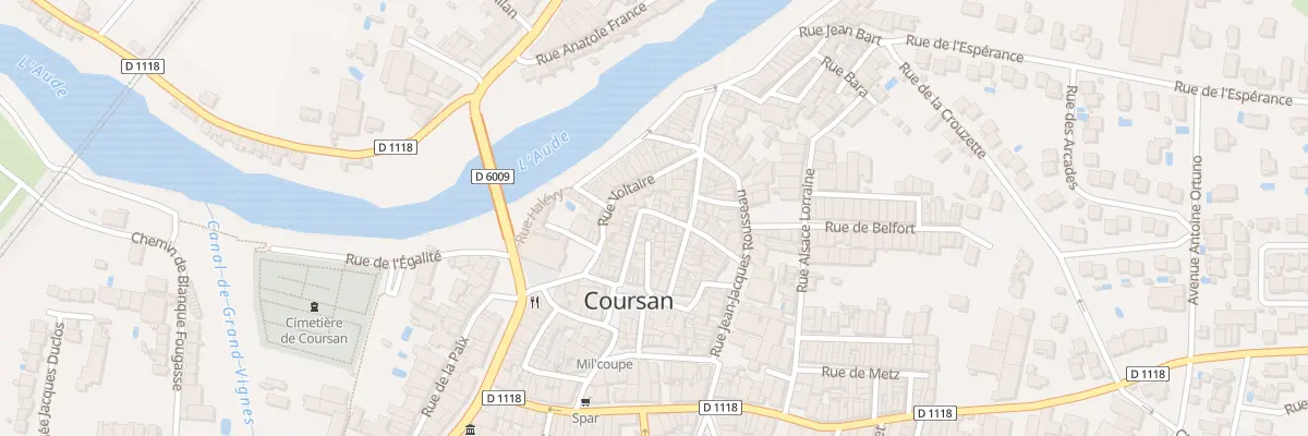 Plan du 24 Rue Rouget de L’Isle à Coursan