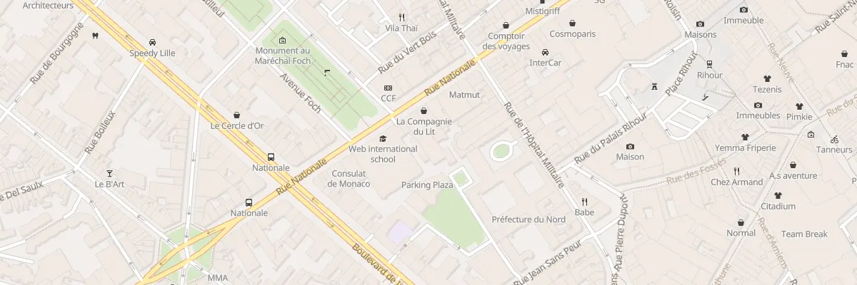 Plan du 85 Rue Nationale à Lille