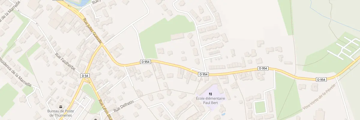 Plan du 25 Rue Emile Zola à Thumeries