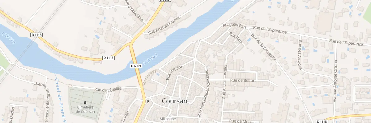 Plan du 15 Rue Voltaire à Coursan