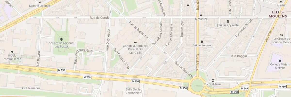 Plan du 36 Rue Albert Samain à Lille