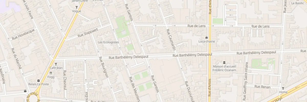 Plan du 50 Rue Barthélémy Delespaul à Lille