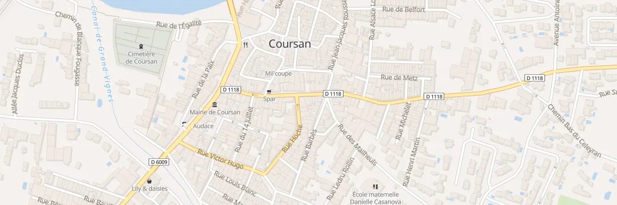 Plan du 28 Av Jean Jaurès à Coursan