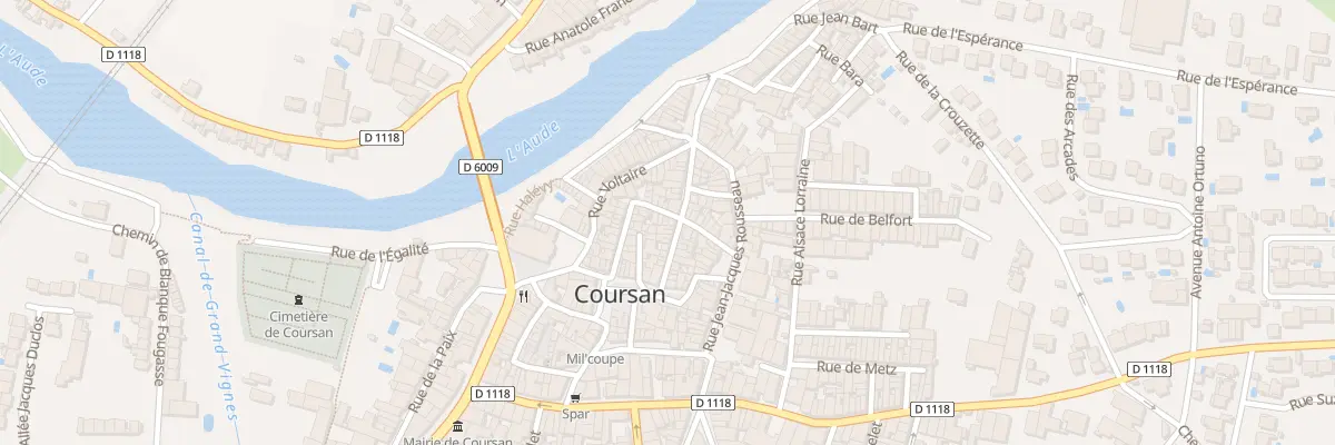 Plan du 32 Rue Rouget de L’Isle à Coursan