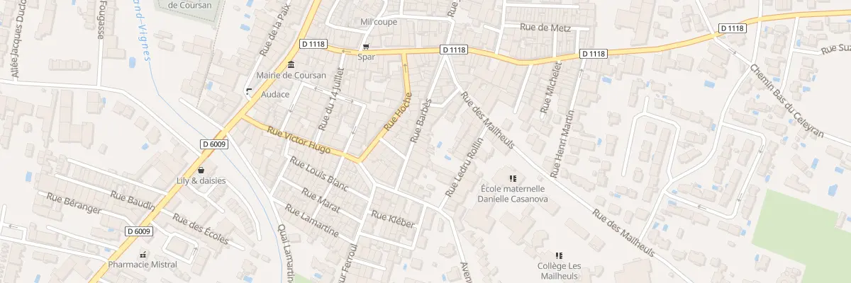 Plan du 11 Rue Barbès à Coursan