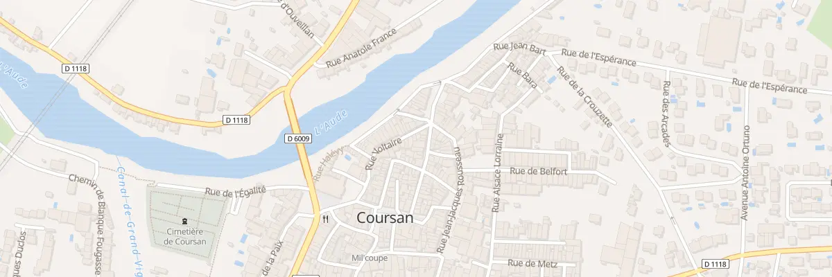 Plan du 18 Rue Voltaire à Coursan