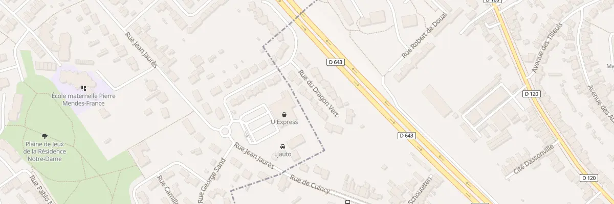 Plan du 76 Rue du Dragon Vert à Douai
