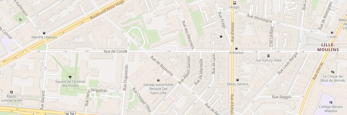 Plan du 85 Rue de Condé à Lille