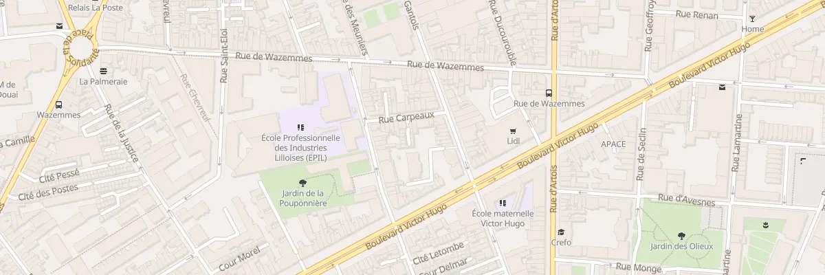 Plan du 1 Vc Leroux Rue Carpeaux à Lille