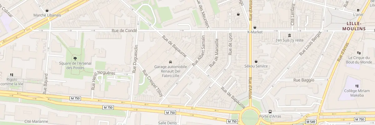 Plan du 58 Rue de Bapaume à Lille