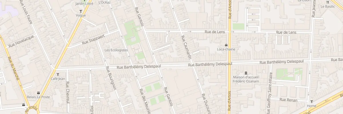 Plan du 52B Rue Barthélémy Delespaul à Lille