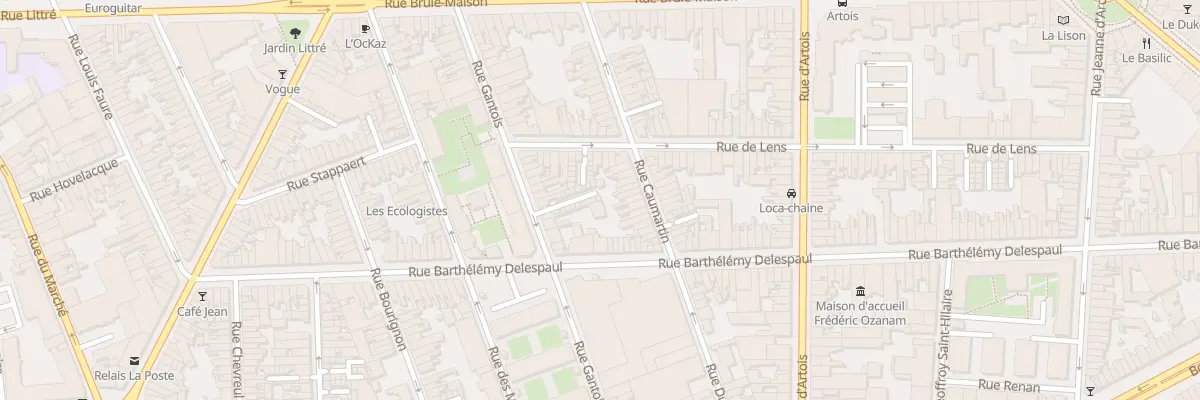 Plan du 16 Vc Saint Louis Rue Gantois à Lille