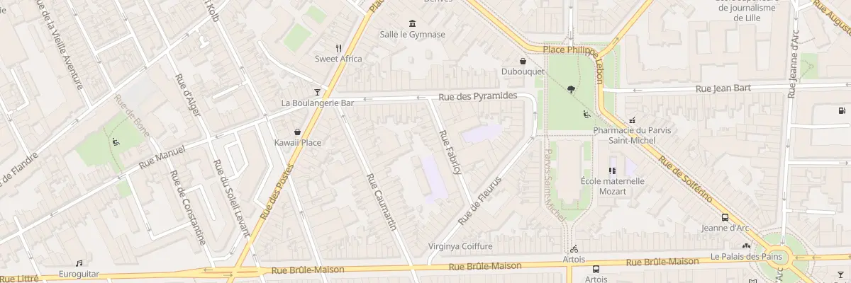 Plan du 12 Rue Fabricy à Lille