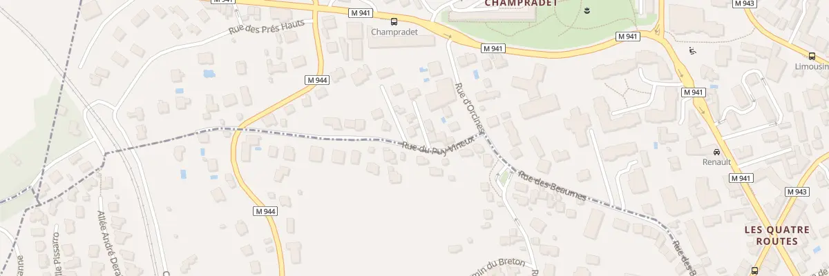 Plan du 10 Rue du Puy Vineux à Clermont-Ferrand