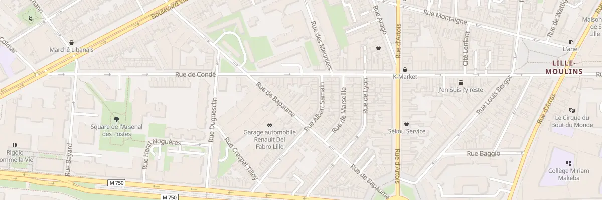 Plan du 31 Rue de Bapaume à Lille