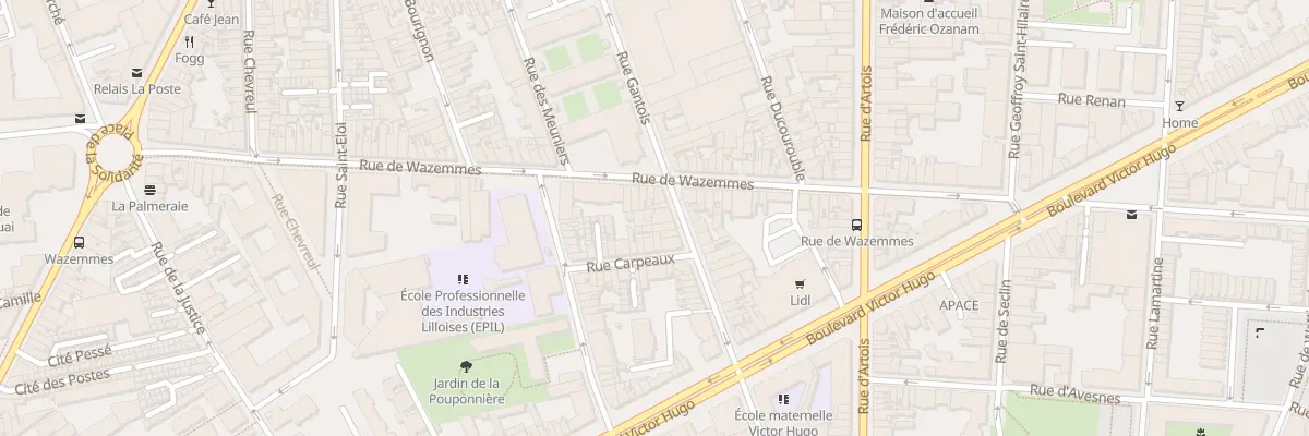 Plan du 40 Rue Gantois à Lille